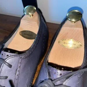 Edward Green Inverness - Midnight Blue Antique Calf Oxfords - 8/8.5 F 888 Last Edward Green Inverness - Midnight Blue Antique Calf Oxfords  main image 4
